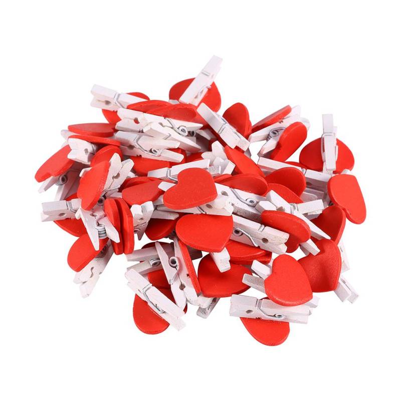 Herz Holz Pegs Pins Memo Bild Foto Clips Hochzeit Weihnachten Party Dekoration SS von Joom DACH