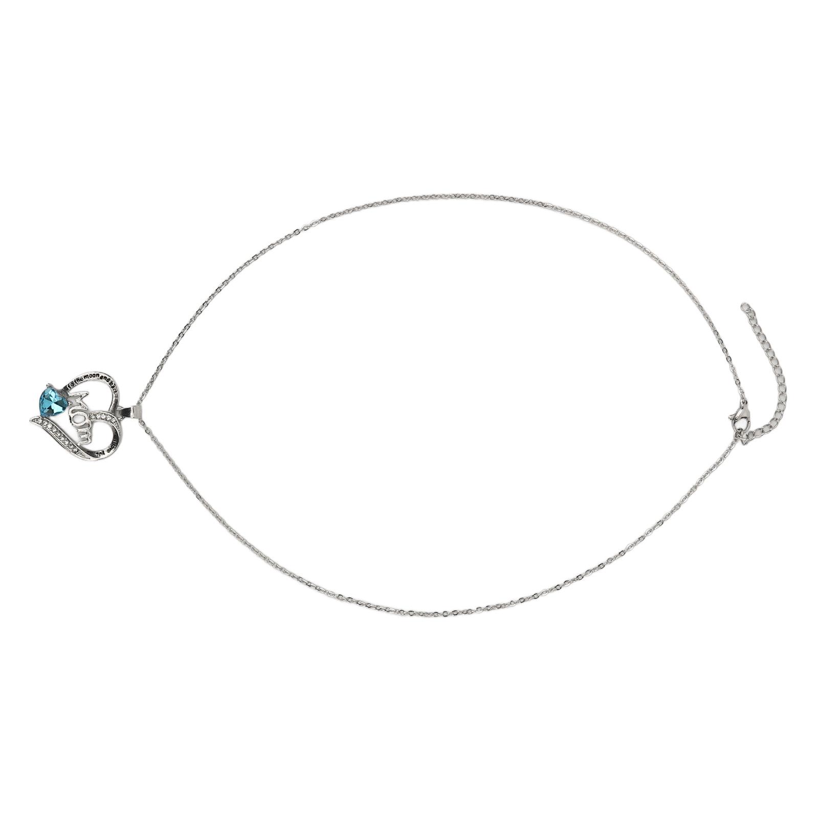 Herzförmige Buchstabenanhänger Halskette Damen Legierung Strass Halskette Schmuck Accessoire für Mutter von Joom DACH