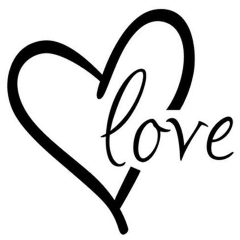 Herzförmiges Zitat Abnehmbarer Wandaufkleber Wandtattoo für Wohnzimmer Schlafzimmer Heimkunstdekoration von Joom DACH