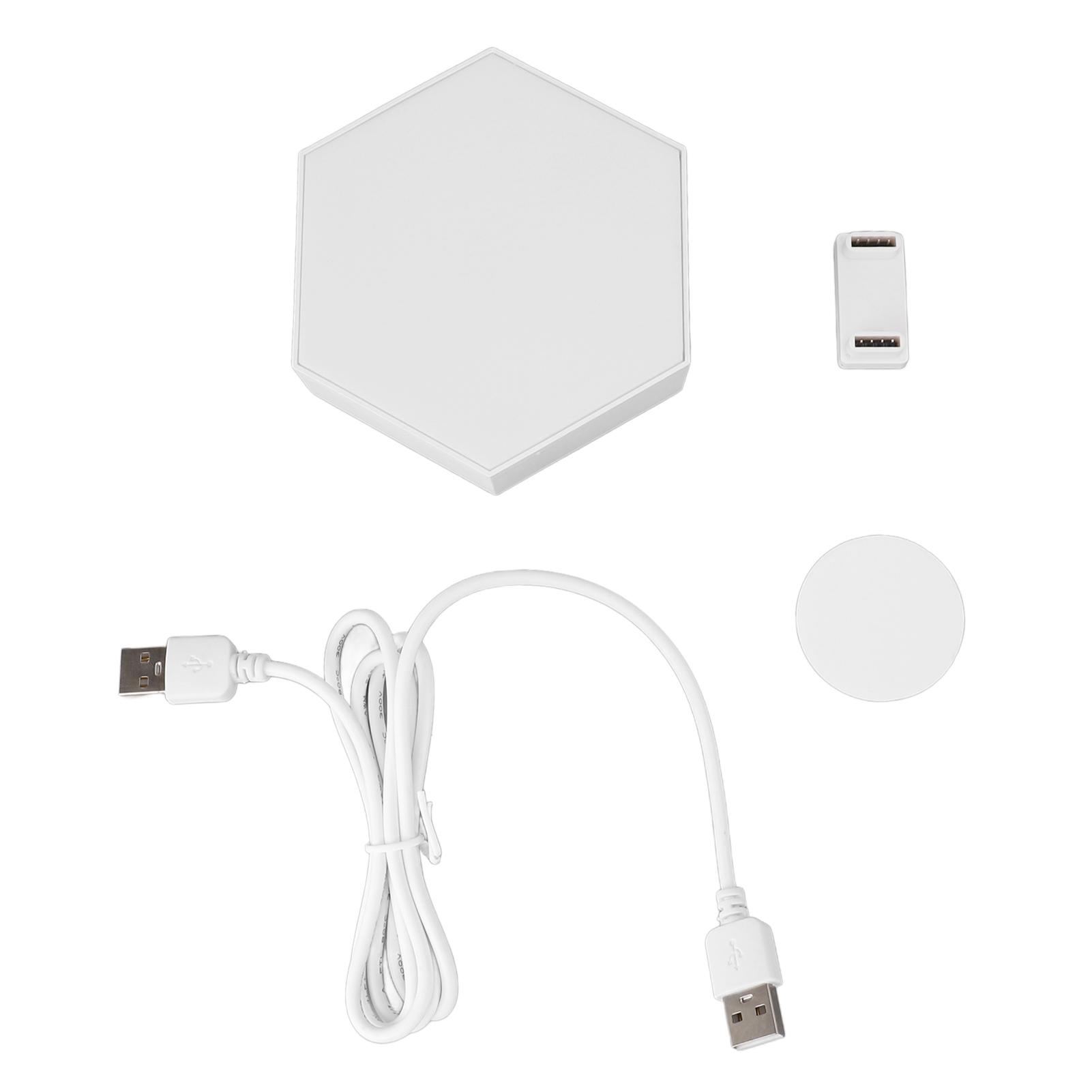 Hexagon LED-Wandleuchte Touch Control LED-Leuchten Panel USB-Stromversorgung für Schlafzimmer Spielzimmer von Joom DACH
