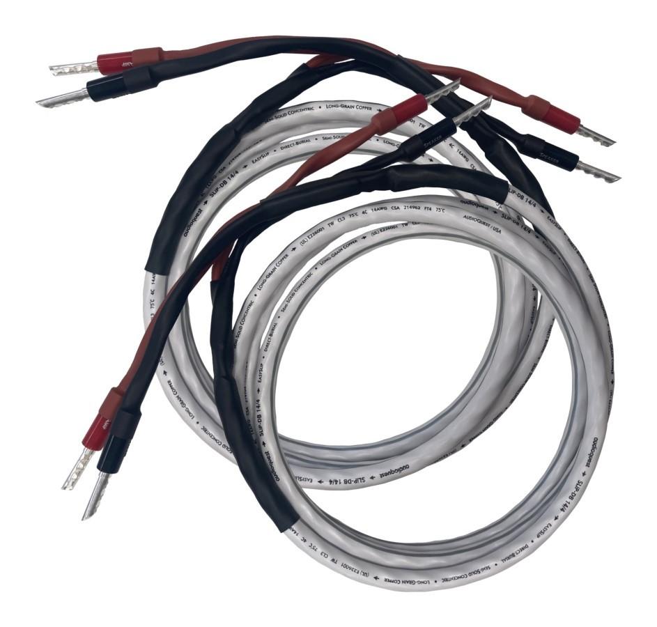 Hi-Fi Lautsprecherkabelset AudioQuest SLiP-DB 16/4 – exzellente Klangqualität und präzise Verarbeitung  LÄNGE: 2 x 4,0 m, Akustische Qualität weiß von Joom DACH