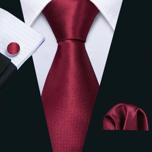 Hi-Tie Herren-Krawatten-Set aus Seide, gestreift, Paisleymuster, solide Krawatte, Einstecktuch, Manschettenknöpfe N-3503 von Joom DACH