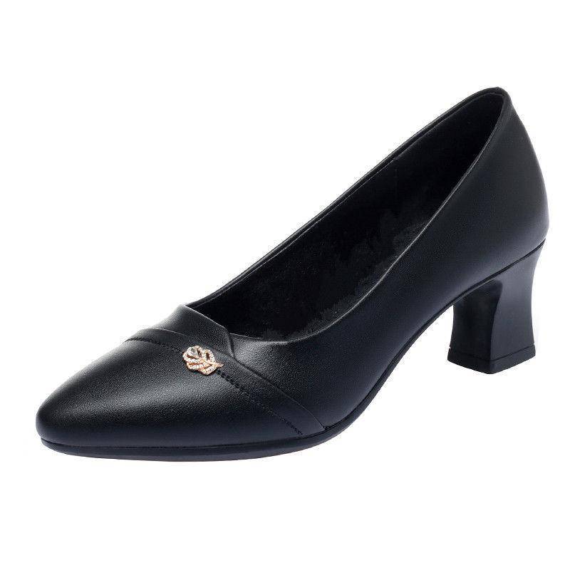 High Heels Einzelschuhe Damen Lederschuhe Frühling und Sommer Mittelhoher Absatz Chunky Heels Freizeitschuhe Spitze Schuhe 35 schwarz High Heels Einzelschuhe Damen Lederschuhe Frühling und Sommer Mittelhoher Absatz Chunky Heels Freizeitschuhe Spitze Schuhe 35 schwarz von Joom DACH