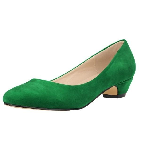 High Heels Flock Schuhe Frau Hohe Starke Heels Neue Frauen Pumpen Party Schuhe Spitz Frauen Schuhe 9 grün von Joom DACH