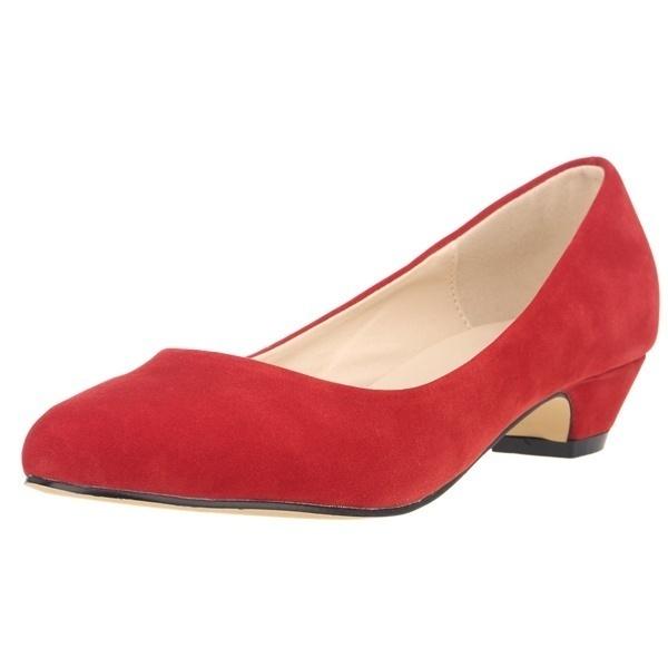 High Heels Flock Schuhe Frau Hohe Starke Heels Neue Frauen Pumpen Party Schuhe Spitz Frauen Schuhe 9 rot von Joom DACH