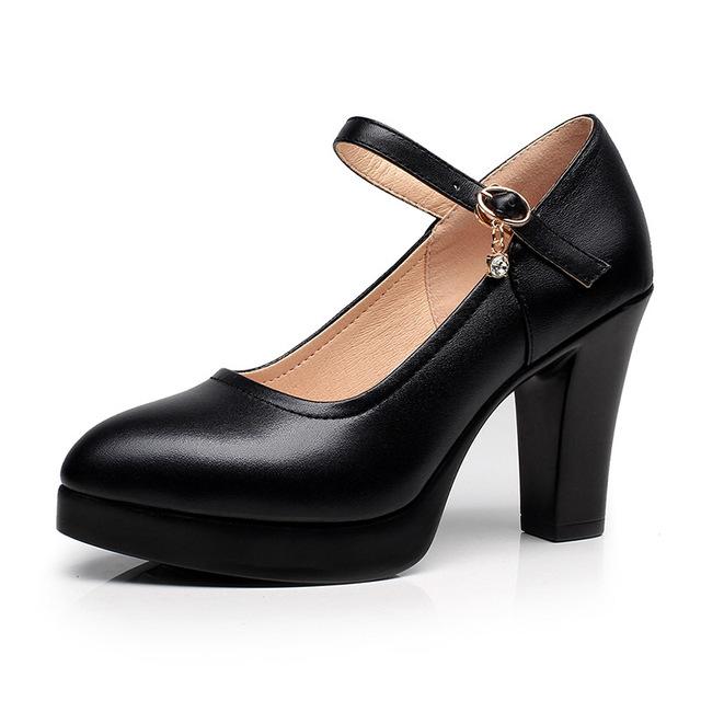 High Heels Plateau Pumps Mujer Frühling Mode Schnalle Solide Schwarze Schuhe Frau PU Leder Wasserdichte Schuhe Femme 40 schwarz High Heels Plateau Pumps Mujer Frühling Mode Schnalle Solide Schwarze Schuhe Frau PU Leder Wasserdichte Schuhe Femme 40 schwarz von Joom DACH