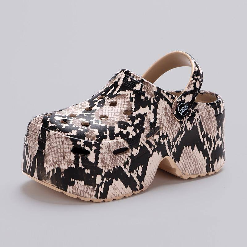 High Heels Plattform Hausschuhe Maultiere Frauen Schuhe Sommer Strand Chunky Sandalen Designer Casual Flip-Flops Pumps Femme Rutschen 39-40 khaki von Joom DACH