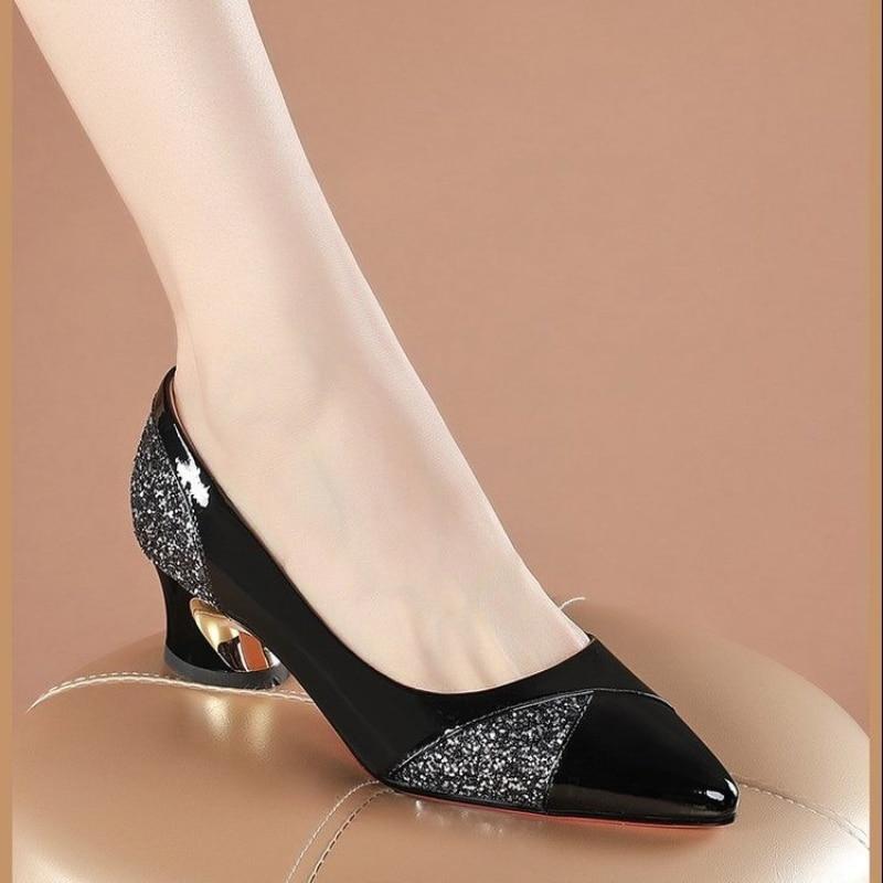 High Heels Pumps Modeschuhe für Damen Slip-On Party Heels 40 schwarz von Joom DACH