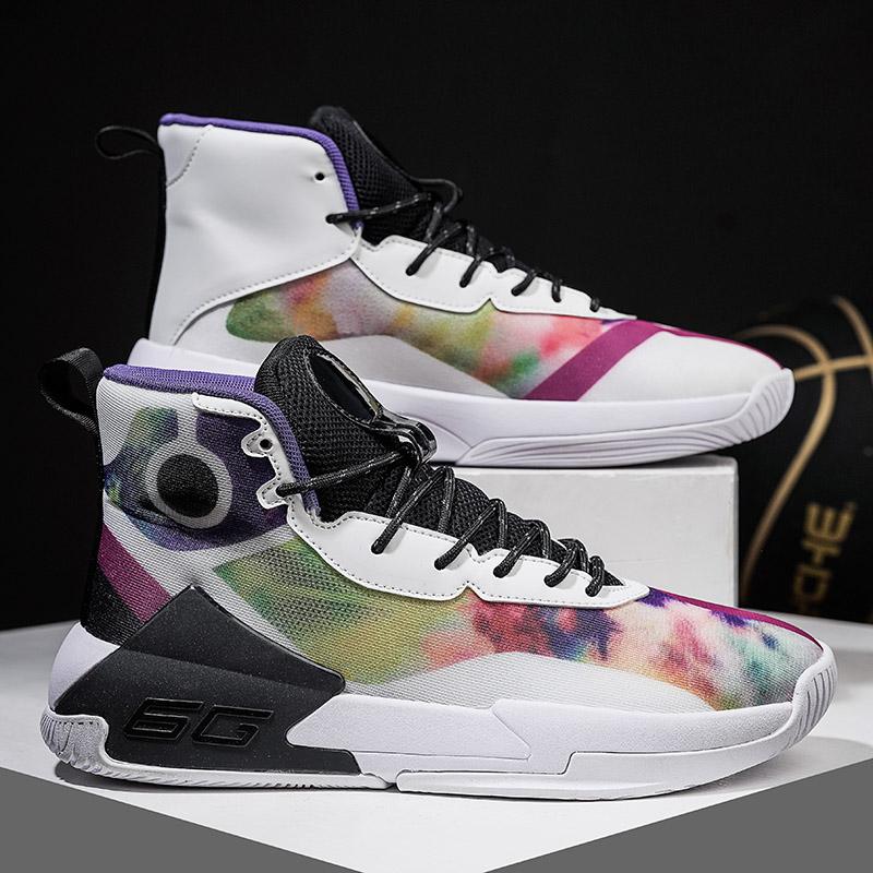 High Street Basketballschuhe Herren Sneakers Herren Jungen Basket Schuhe Mesh High Top Anti-Rutsch Outdoor Sportschuhe Trainer Zapatillas 45 von Joom DACH