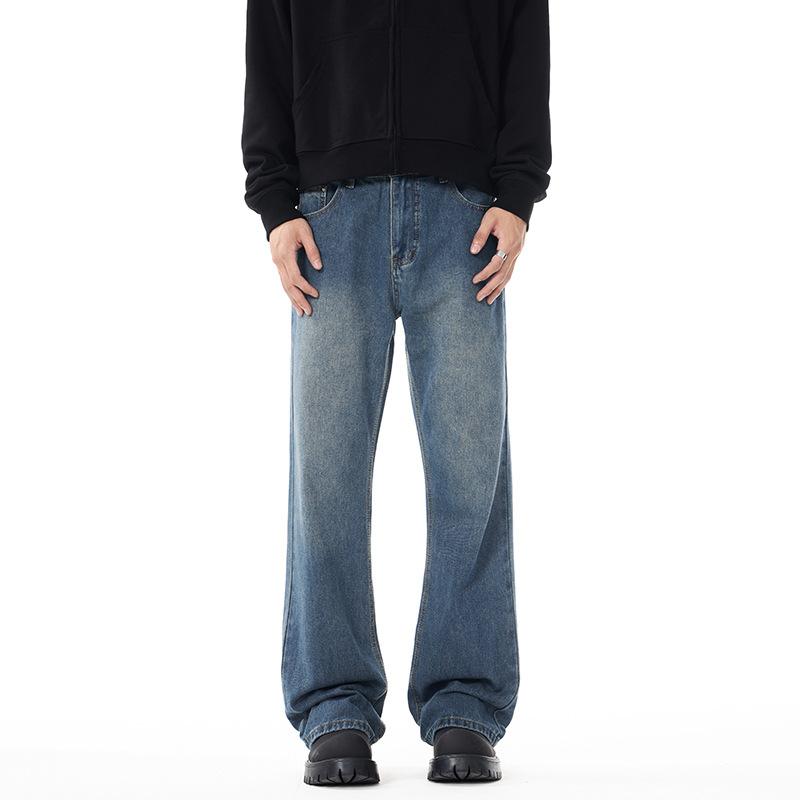 High Street Micro Flare Jeans Herren Frühling und Herbst Locker Lässige Schlaghosen XXL blau von Joom DACH