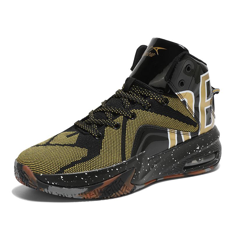 High-Top Air Cushion Herren Basketballschuhe Kinder Basketballstiefel Atmungsaktive Sportschuhe Jungen Sneakers Rutschfeste Wettkampfschuhe 46 von Joom DACH