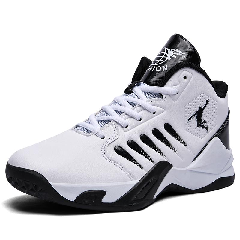 High-Top-Basketballschuhe für Herren, Outdoor-Sneakers für Herren, verschleißfeste Schuhe mit Luftdämpfung, atmungsaktive Sportschuhe, Unisex-Paarschuhe 42 weiß von Joom DACH