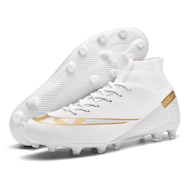 High-Top-Fußballschuhe aus Kunstrasenleder mit langen Stollen für Damen und Herren – ideal für Wettkämpfe und Training. 39 von Joom DACH