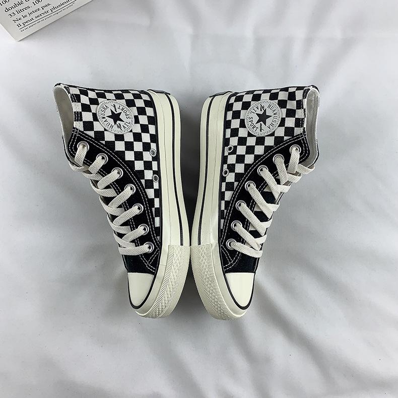 High-Top-Leinwandschuhe für Damen im Frühling und Herbst, neue Studenten-Retro-All-Match-Turnschuhe 38 von Joom DACH