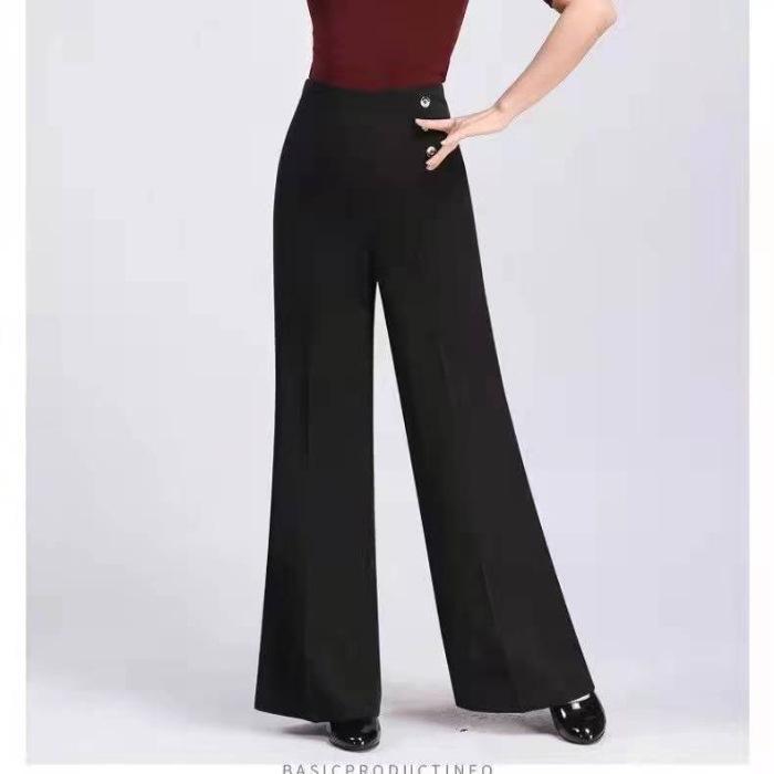 High Waist 2025 Damen Schlanke Latein-Tanzhose mit weitem Bein M High Waist 2025 Damen Schlanke Latein-Tanzhose mit weitem Bein M von Joom DACH
