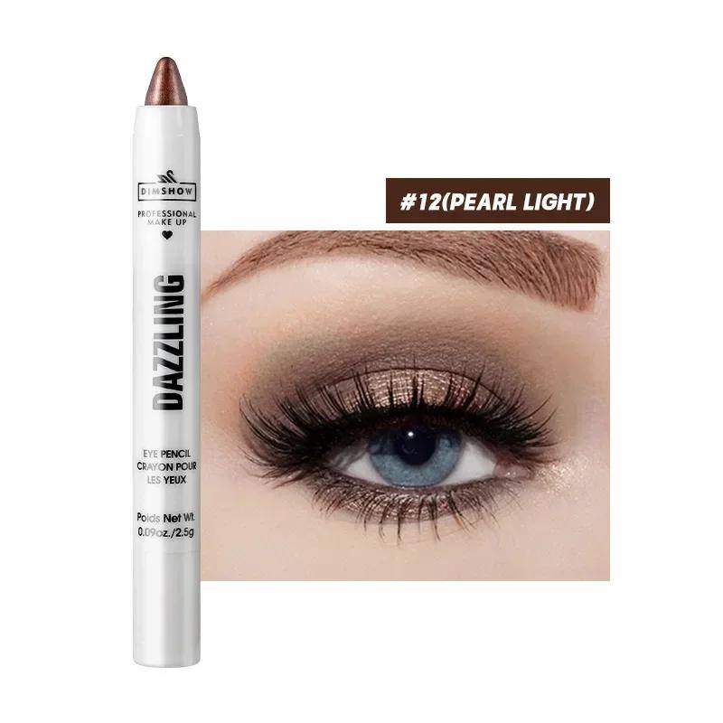 Highlighter Lidschattenstift Wasserdicht Glitzer Matt Nude Lidschatten Liegend Seidenraupe Make-Up Pigment Kosmetik Weiß Eyeliner Stift von Joom DACH
