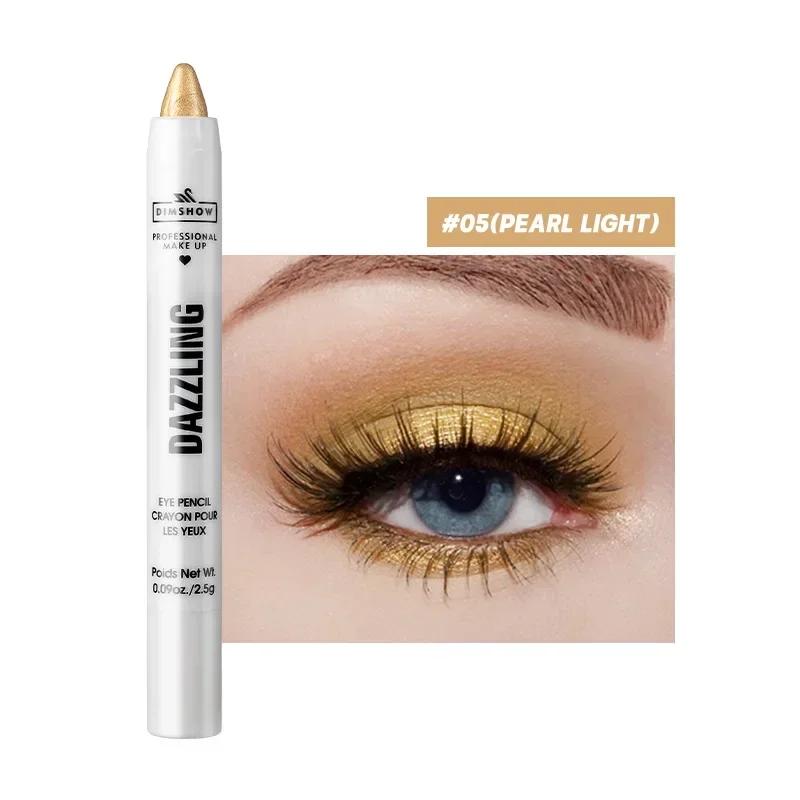 Highlighter Lidschattenstift Wasserdicht Glitzer Matt Nude Lidschatten Liegend Seidenraupe Make-Up Pigment Kosmetik Weiß Eyeliner Stift von Joom DACH