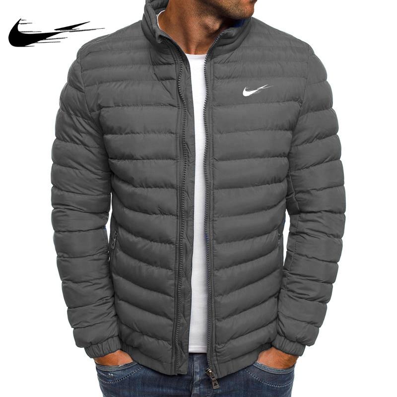 Himmelblau 2025 Herbst Winter Herren Daunenjacke Baumwolle Weich Hohe Qualität Herren Daunenjacken Freizeit Herren Kleidung Mantel L grau von Joom DACH