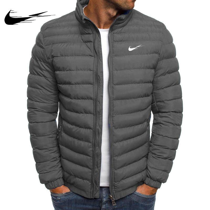 Himmelblau 2025 Herbst Winter Herren Daunenjacke Baumwolle Weich Hohe Qualität Herren Daunenjacken Freizeit Herren Kleidung Mantel L grau von Joom DACH