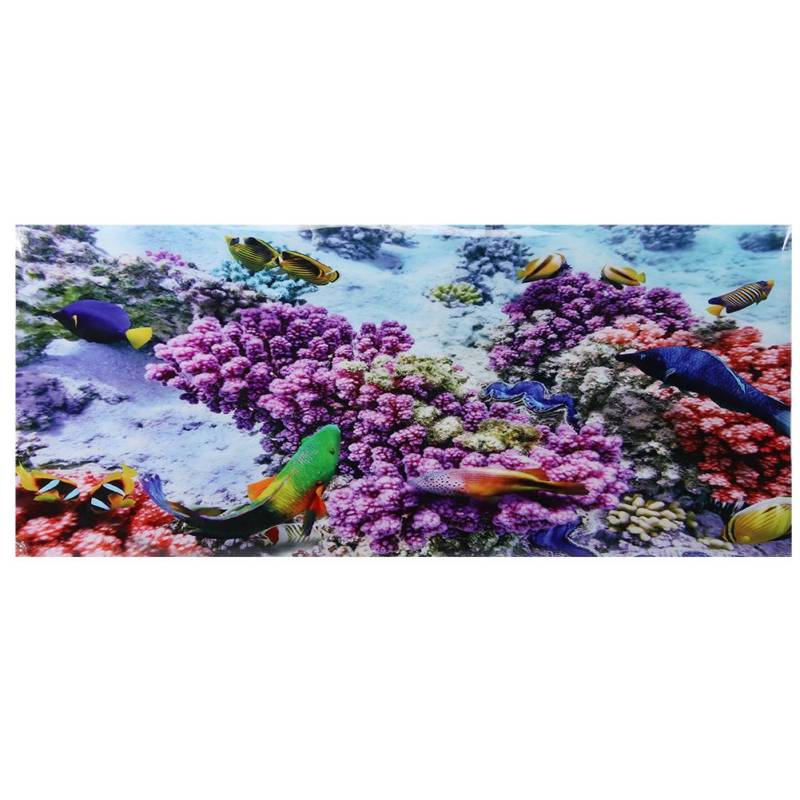 Hintergrundposter Dekorative Malerei PVC-Aufkleber Landschaftsbild für Aquarium Fischtank 61x30cm von Joom DACH