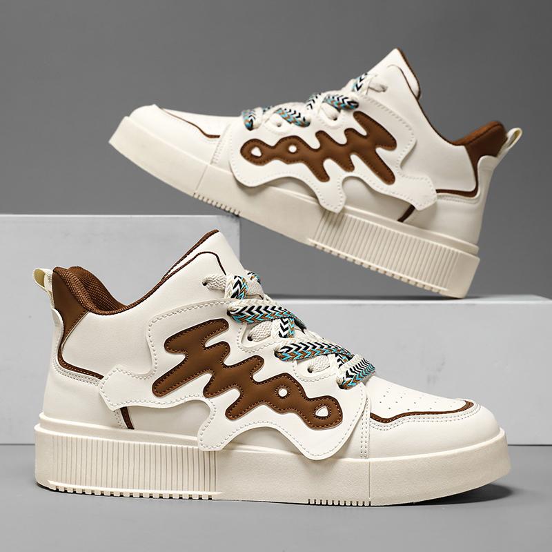 Hip Hop Chunky Plaform Schuhe Herren Casual Sneakers Bequeme Stiefel für Herren Wanderschuhe Laufschuhe Trend Student High Top Sneakers 44 von Joom DACH