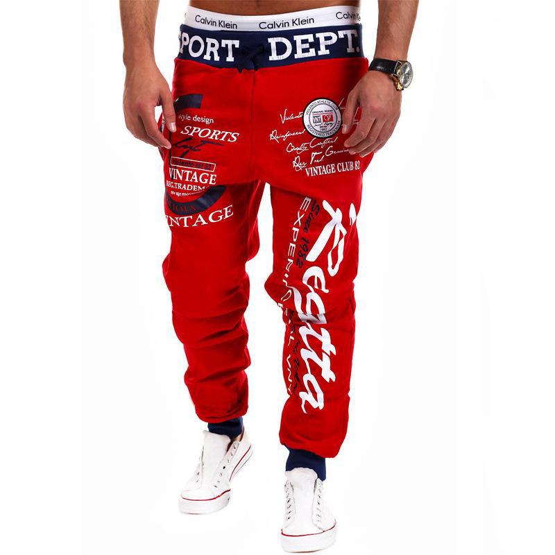Hip-Hop-Hose für Herren mit Kordelzug und elastischer Taille und Buchstaben-Print M Hip-Hop-Hose für Herren mit Kordelzug und elastischer Taille und Buchstaben-Print M von Joom DACH