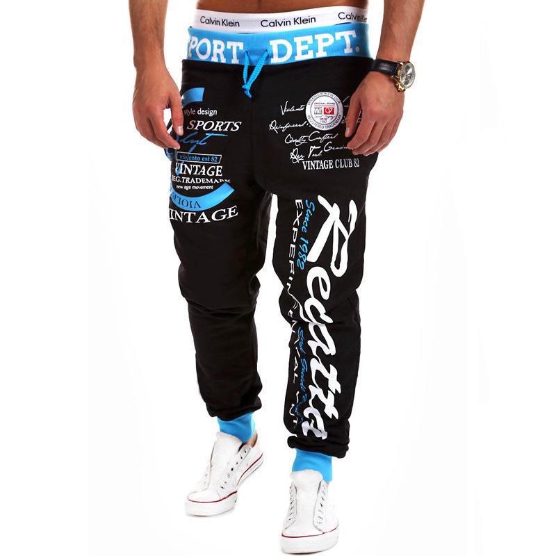 Hip-Hop-Hose für Herren mit Kordelzug und elastischer Taille und Buchstaben-Print M Hip-Hop-Hose für Herren mit Kordelzug und elastischer Taille und Buchstaben-Print M von Joom DACH