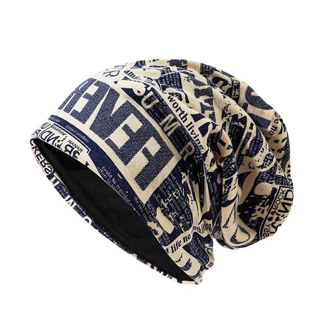 Hip Hop Unisex Goth Skullies Beanies Brief Graffiti Frühling Motorhaube Hut Strickmütze Streetwear Damen Baumwolle Kopfwickel von Joom DACH