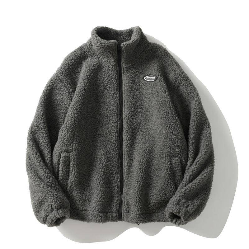 Hip Hop Winter Fleece Flauschige Jacke Streetwear Harajuku Zipper Mantel Männer Herbst Einfarbig Leichte Jacken Schwarz S grau Hip Hop Winter Fleece Flauschige Jacke Streetwear Harajuku Zipper Mantel Männer Herbst Einfarbig Leichte Jacken Schwarz S grau von Joom DACH