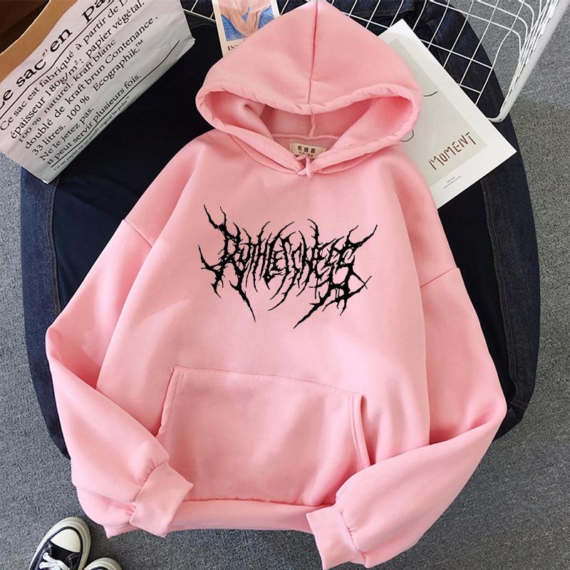 Hip Hop männer Hoodies Winter Gothic Langarm Mit Kapuze Sweatshirt Harajuku Streetwear Übergroßen Frauen Hoodies Y2K Kleidung XS rosa von Joom DACH