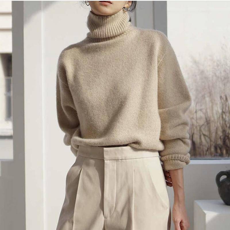 Hirsionsan Kaschmir Übergroßen Rollkragenpullover Gestrickte Pullover Frauen Winter Verdicken Warme Solide Grund Pullover Weibliche Casual Weiche Langarm Pullover one size khaki Hirsionsan Kaschmir Übergroßen Rollkragenpullover Gestrickte Pullover Frauen Winter Verdicken Warme Solide Grund Pullover Weibliche Casual Weiche Langarm Pullover one size khaki von Joom DACH