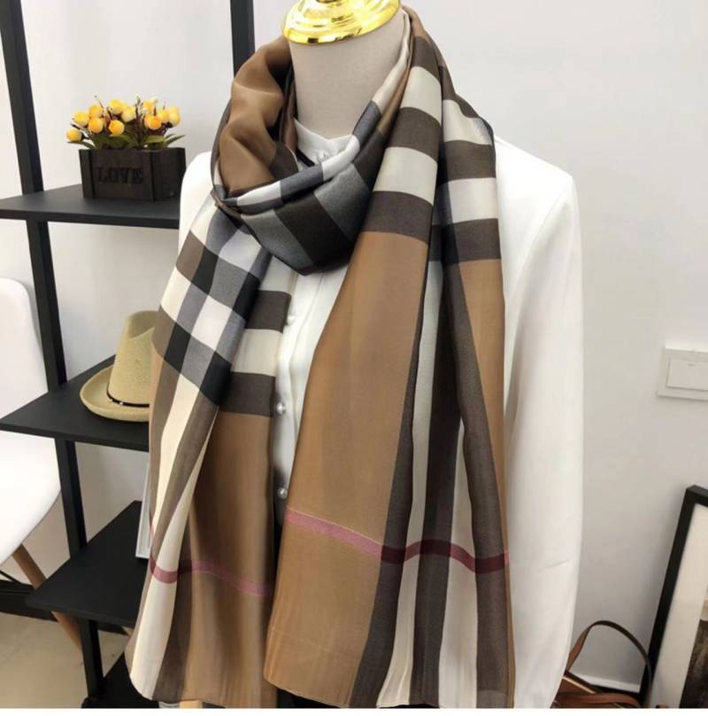 Hochwertige, luxuriöse Seidenschals, Stirnband, Schals, Halstuch für Damen, Ketten-Seidenschal, dekorativer Schal für Damen 180-90cm von Joom DACH