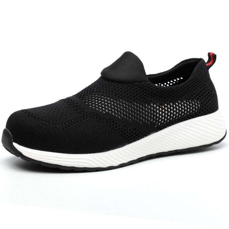 Hochwertige Arbeitssicherheitsschuhe für Männer und Frauen, neues Design, Arbeits-Sneakers, Stahlkappenschuhe, pannensichere Sportschuhe, Schutzstiefel 36 von Joom DACH