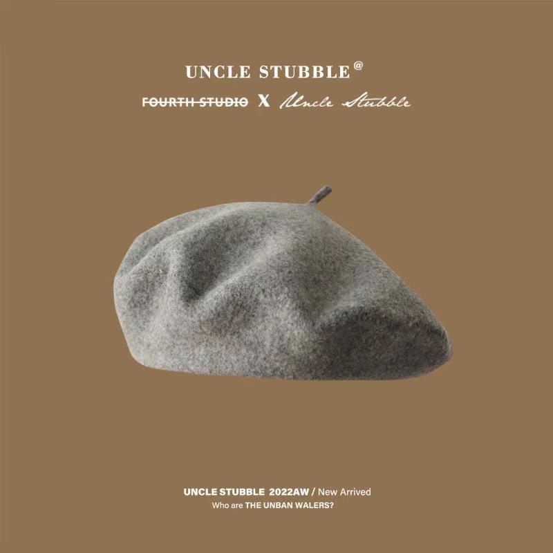 Hochwertige Baskenmütze aus australischer Wolle: Anti-Pilling, Koreanischer Stil, Unifarben, Retro Malermütze für Mädchen One Size grau von Joom DACH