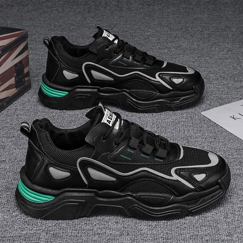 Hochwertige Herren Air-Cushion Sneakers Frühling Sommer Atmungsaktive Laufschuhe Sportschuhe Tennisschuhe Rutschfest Dämpfend Basketballschuhe 44 schwarz von Joom DACH