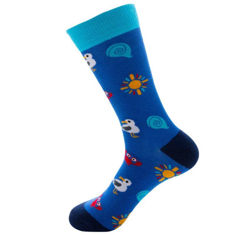 Hochwertige Herren-Happy-Socken, gestreift, kariert, Diamant-Kirschsocken, Herrensocken aus gekämmter Baumwolle One size von Joom DACH