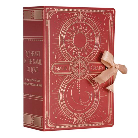 Hochwertige Süßigkeiten-Geschenkbox Europäischer Stil Buch rot von Joom DACH