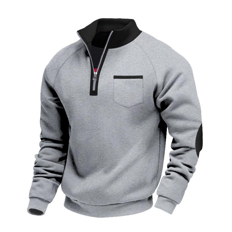 Hochwertiger Herren Winter Dick Strickpullover Langarm Halbreißverschluss Pullover Fleece Plus Samt Pullover XL von Joom DACH