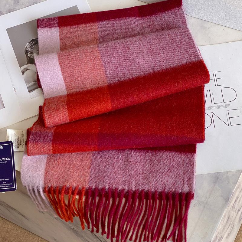 Hochwertiger dunkelblauer karierter Wollschal für Herren – Luxuriöses Wintergeschenk für Freund, Vater oder Ältere von Joom DACH