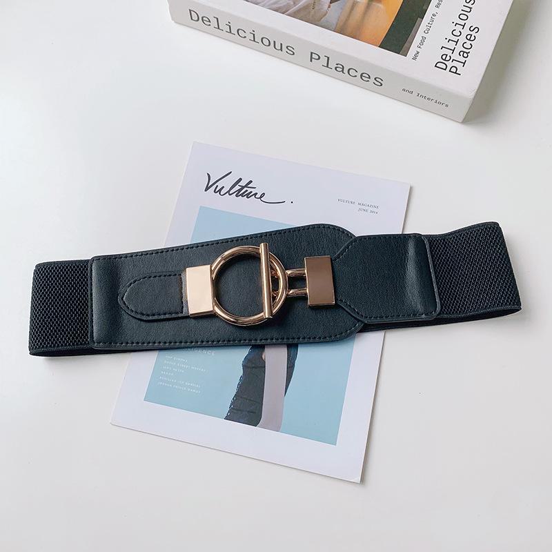 Hochwertiger elastischer Taillengürtel für Damen – vielseitiges und trendiges Deko-Accessoire schwarz von Joom DACH