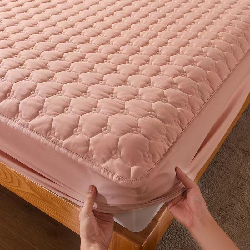 Hochwertiges, antibakterielles All-Inclusive-Spannbettlaken für Mütter und Kinder, wasserdichter, gesteppter Matratzenbezug, ohne Kissenbezug 90x200x30cm von Joom DACH