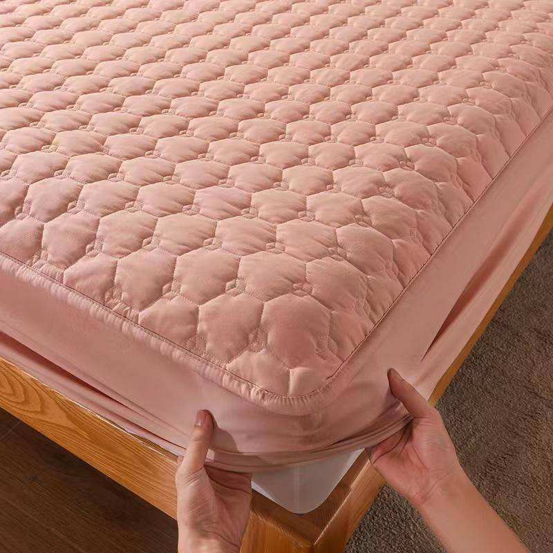 Hochwertiges, antibakterielles All-Inclusive-Spannbettlaken für Mütter und Kinder, wasserdichter, gesteppter Matratzenbezug, ohne Kissenbezug 90x200x30cm von Joom DACH