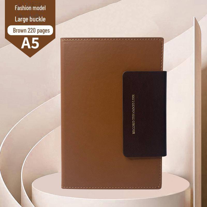 Hochwertiges A5-Notizbuch aus Kunstleder – Verdickter B5-Business-Notizblock mit anpassbarem Logo von Joom DACH