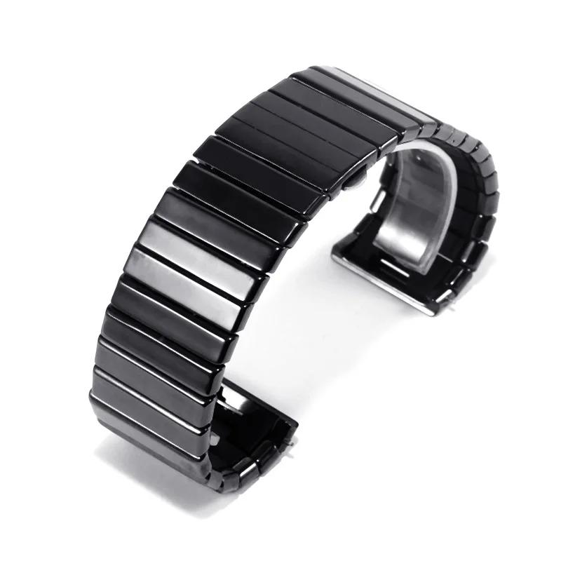 Hochwertiges Keramik-Armband für RADO LD Black Diamond Uhrenarmband 27mm 35mm Herren Schwarz Keramik FALTVERSCHLUSS Uhrenarmband 27mm schwarz von Joom DACH