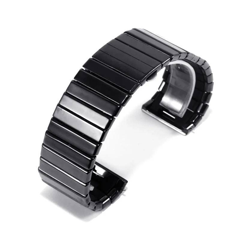 Hochwertiges Keramik-Armband für RADO LD Black Diamond Uhrenarmband 27mm 35mm Herren Schwarz Keramik FALTVERSCHLUSS Uhrenarmband 27mm schwarz von Joom DACH