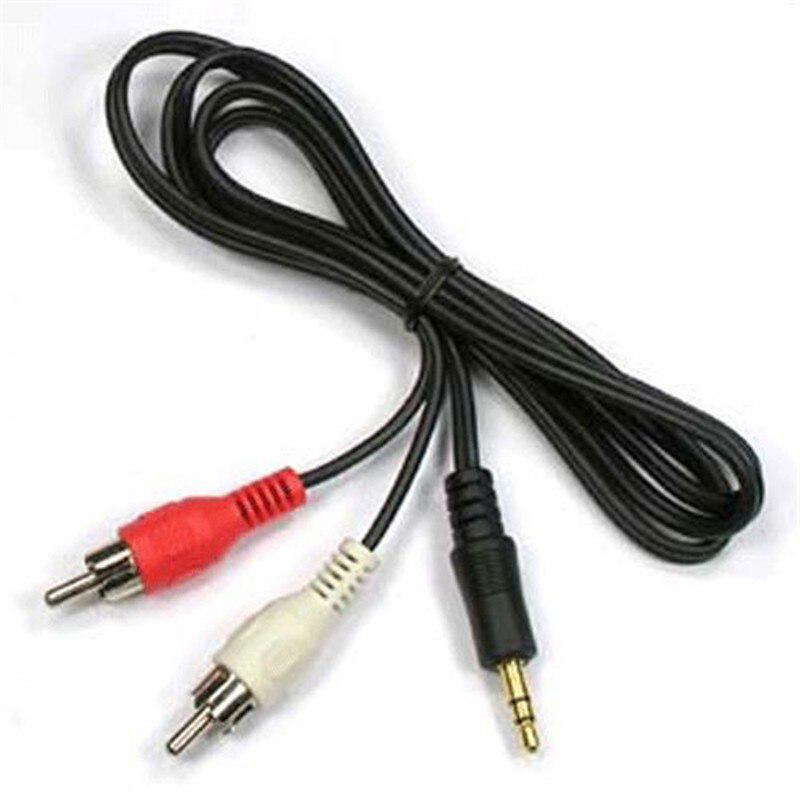 Hochwertiges neues 1 m langes Aux-Audio-3,5-mm-Stereo-auf-2-RCA-Y-Kabel für PC, DVD, TV, Videorecorder von Joom DACH
