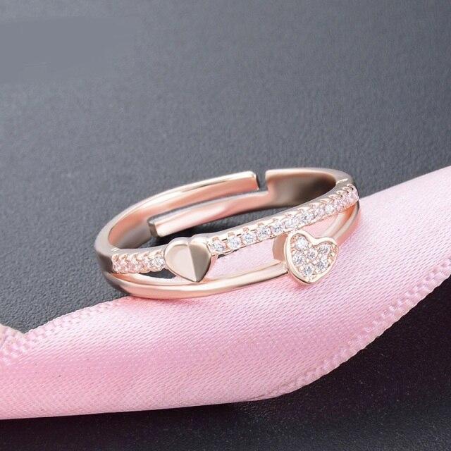 Hochzeit Funkelnder Diamantring 925 Sterling Silber Verlobungsringe Für Frauen Edlen Schmuck Verstellbarer Ring Geschenk Großhandel Resizable von Joom DACH