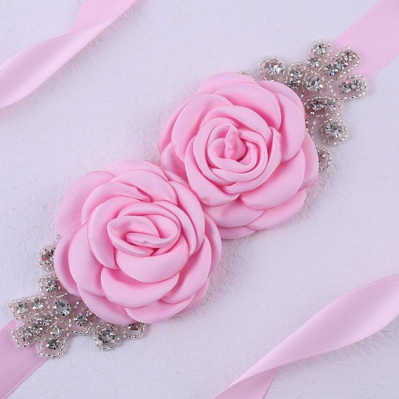 Hochzeits-Party-Kleid-Gürtel Strass-Nähte Rose Blume Braut Hochzeit Bund 270cm von Joom DACH