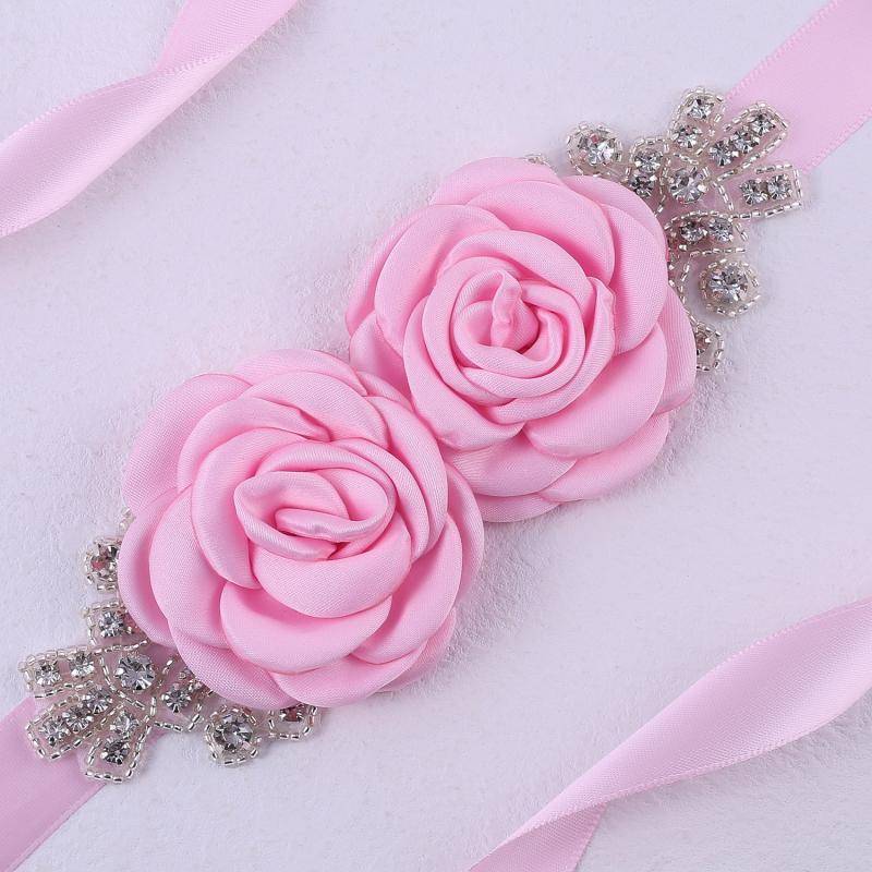 Hochzeits-Party-Kleid-Gürtel Strass-Nähte Rose Blume Braut Hochzeit Bund 270cm von Joom DACH