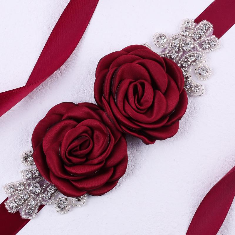 Hochzeits-Party-Kleid-Gürtel Strass-Nähte Rose Blume Braut Hochzeit Bund 270cm von Joom DACH
